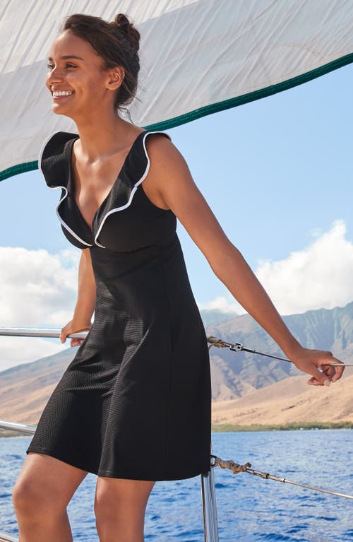 Tommy Bahama Island Cays Cover-up Minidress In Black