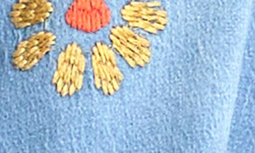 Billy T Happy Meadow Embroidered Denim Graphic Button-up Shirt