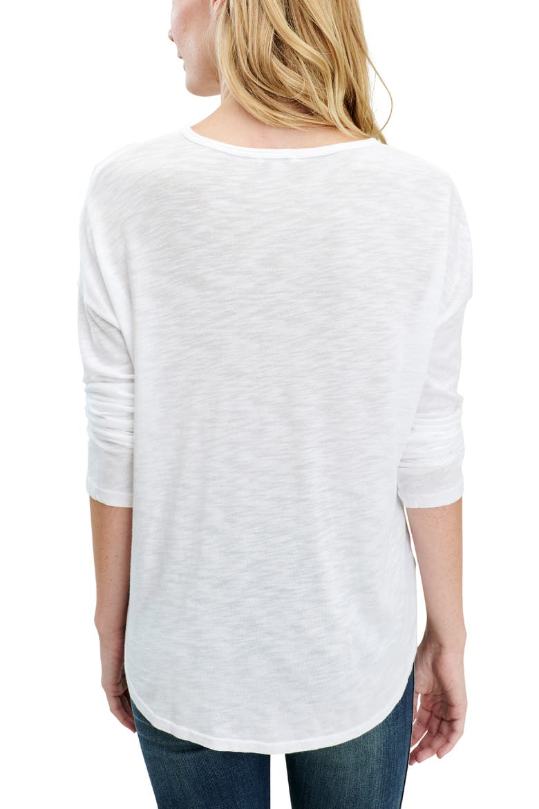 Crewneck Slub Jersey Tee, Alternate, color, WHITE