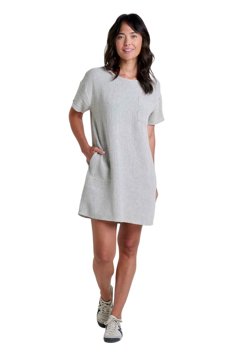 Toad & Co Tate Double Weave Short Sleeve Dress, Main, color, Salt