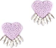 Deepa Gurnani ピアス フリンジ ハート パーティー クリスタル Deepa Gurnani ピアス フリンジ ハート パーティー クリスタル