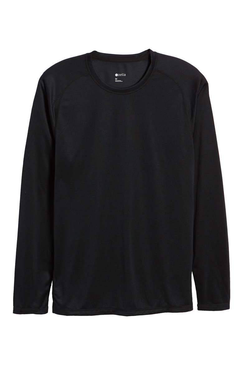 Men's Performance Long Sleeve T-Shirt, Alternate, color, BLACK
