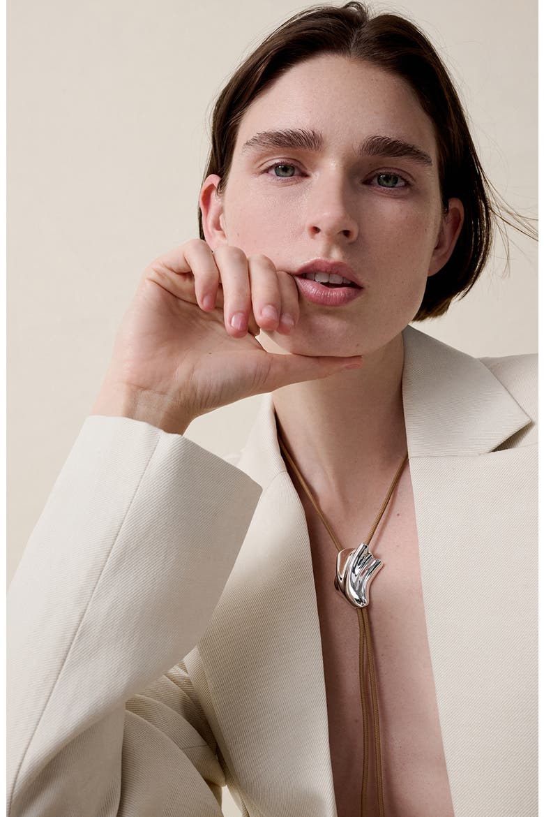 Lydia Bolo Tie, Alternate, color, HIGH POLISH SILVER