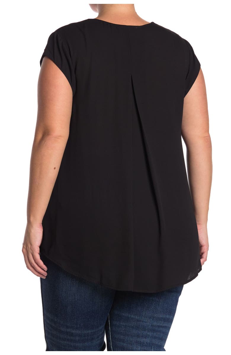 DR2 by Daniel Rainn Inverted Pleat V-Neck Blouse, Main, color,