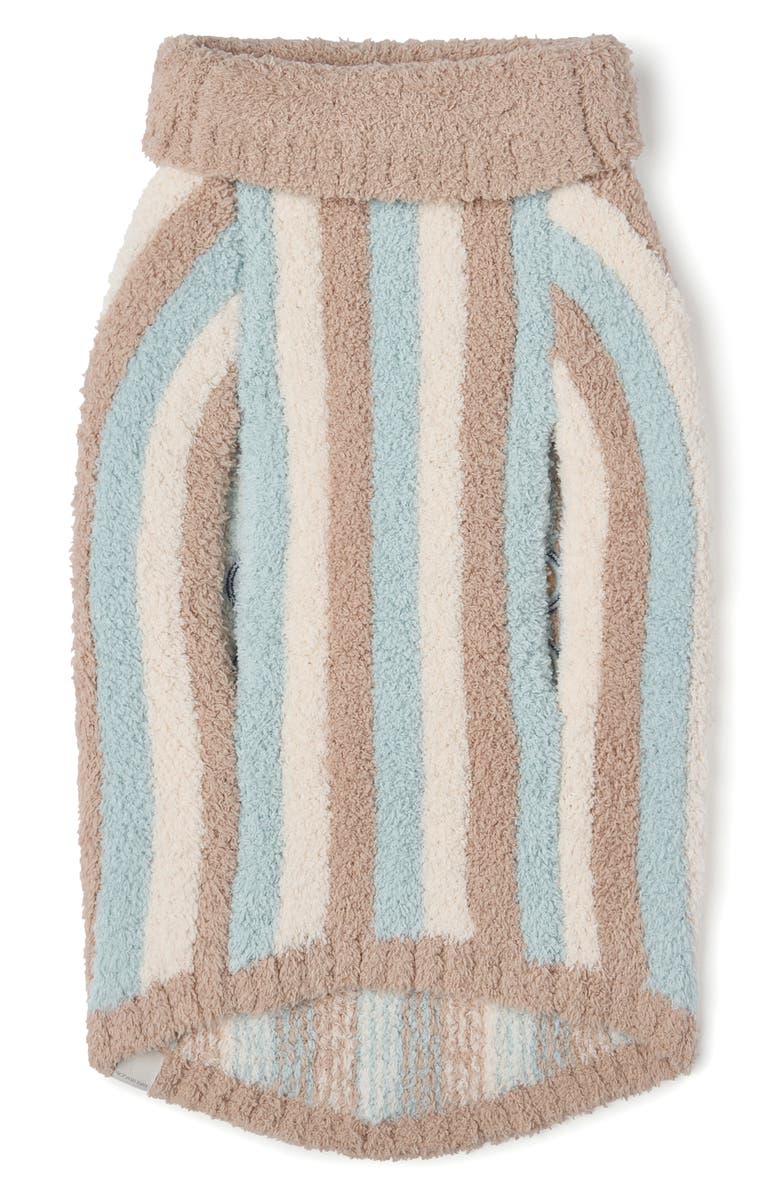 Barefoot Dreams<sup>®</sup> CozyChic<sup>™</sup> Smiley Stripe Dog Sweater, Alternate, color, Mint Multi