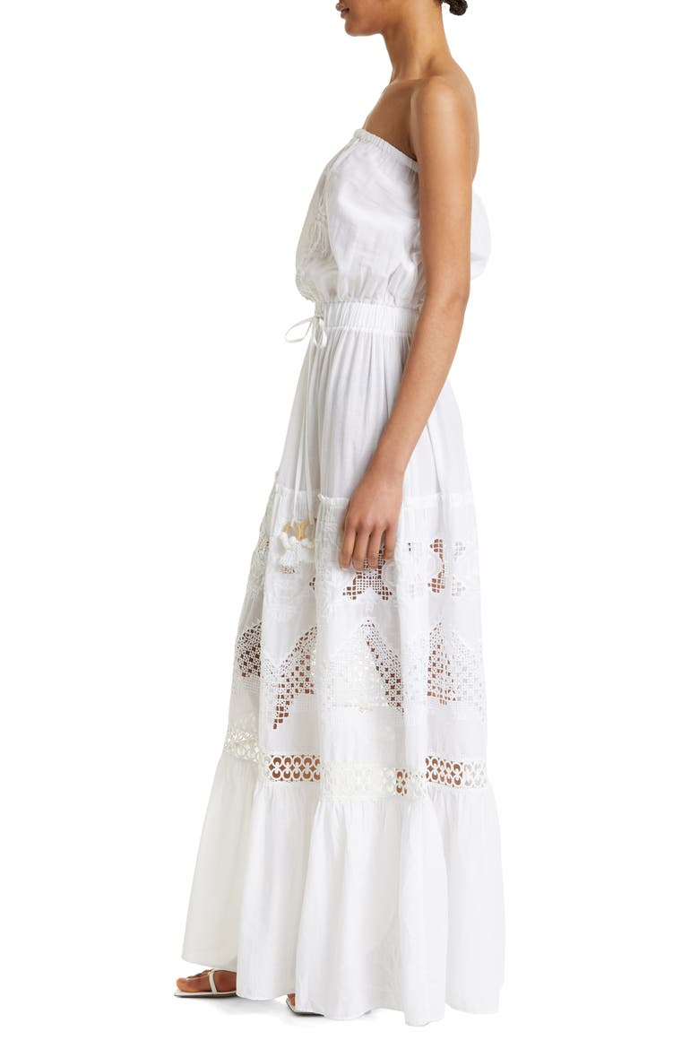 Sterling Embroidered Cotton Cover-Up Maxi Dress, Alternate, color, WHITE EMBROIDERED CO