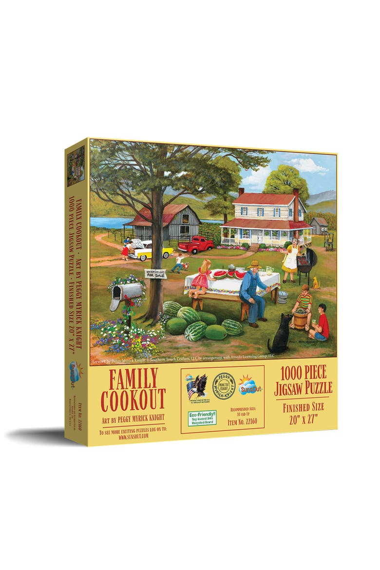 Family Cookout 1000 piece Jigsaw Puzzle for Adults, Main, color, Multicolor
