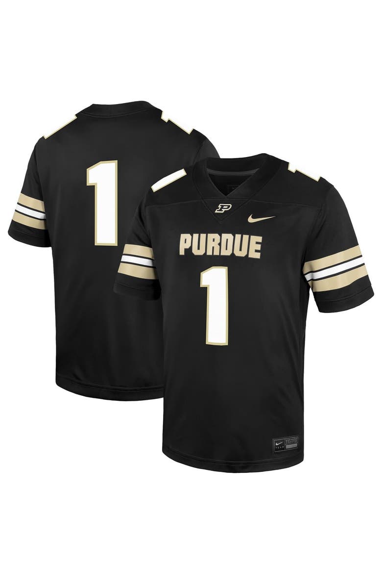 Men's Nike #1 Black Purdue Boilermakers Untouchable Replica Game Jersey, Main, color, Black