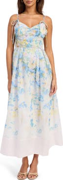 En Saison Vivian Tie Straps Midi Dress