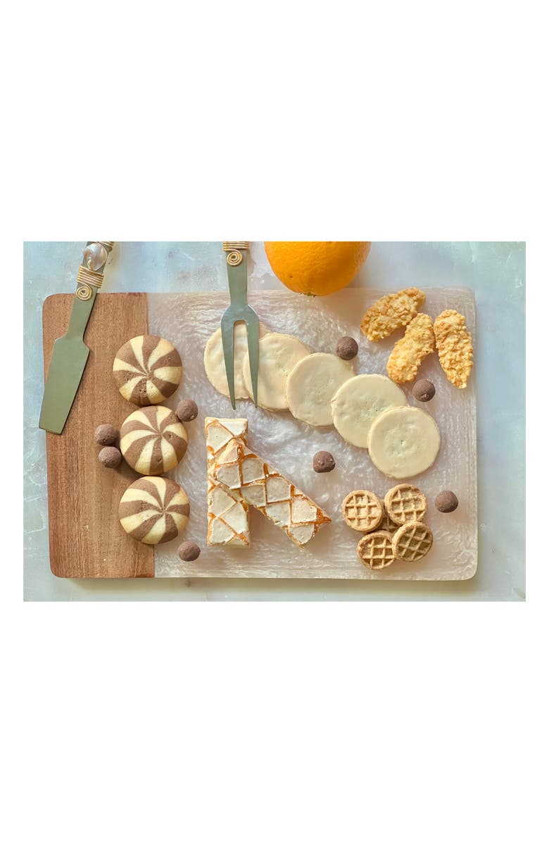 Tiramisu Ivory Resin & Wood Cheese Board, Alternate, color, Ivory