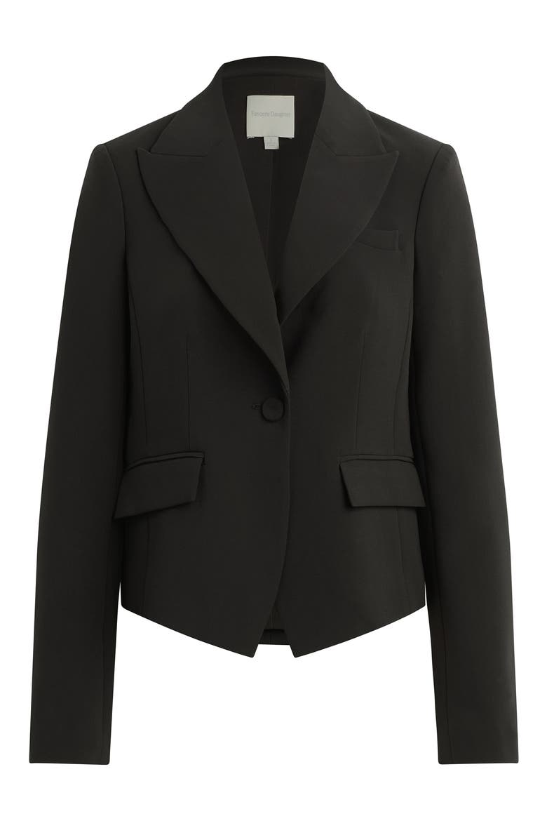 The Short Favorite Blazer, Alternate, color, BLACK