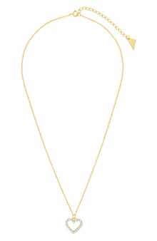 Sterling Forever Sterling Silver Cubic Zirconia Outline Heart Pendant Necklace