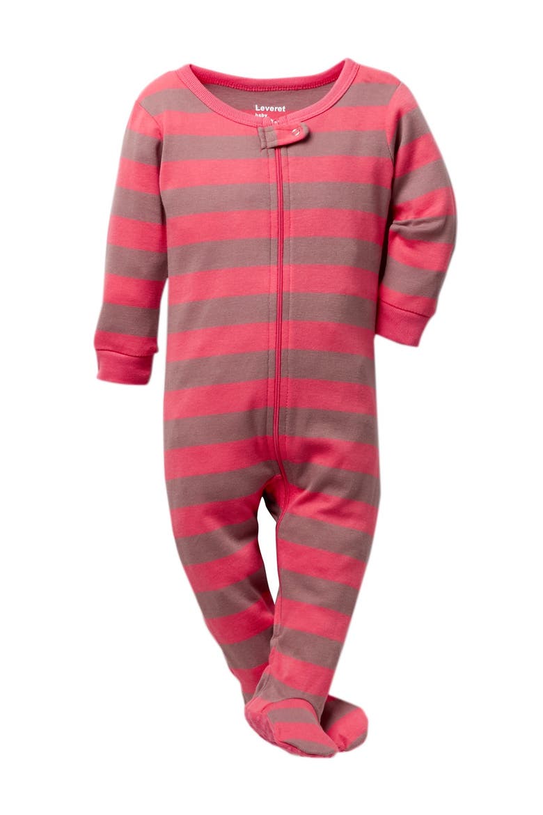 Rose Antler Footed Sleeper, Main, color, ROSE