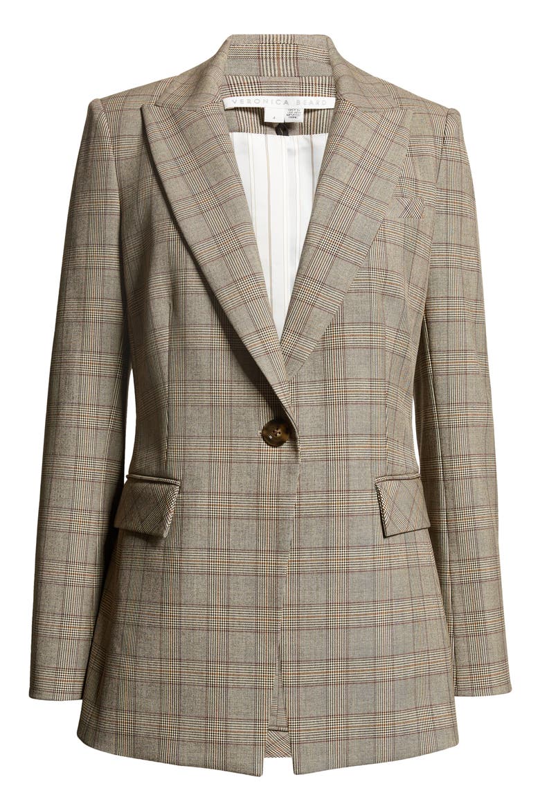 Long & Lean Dickey Jacket, Main, color, BROWN MULTI