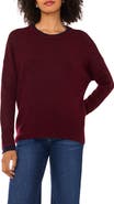 Halogen® Tipped Crewneck Sweater