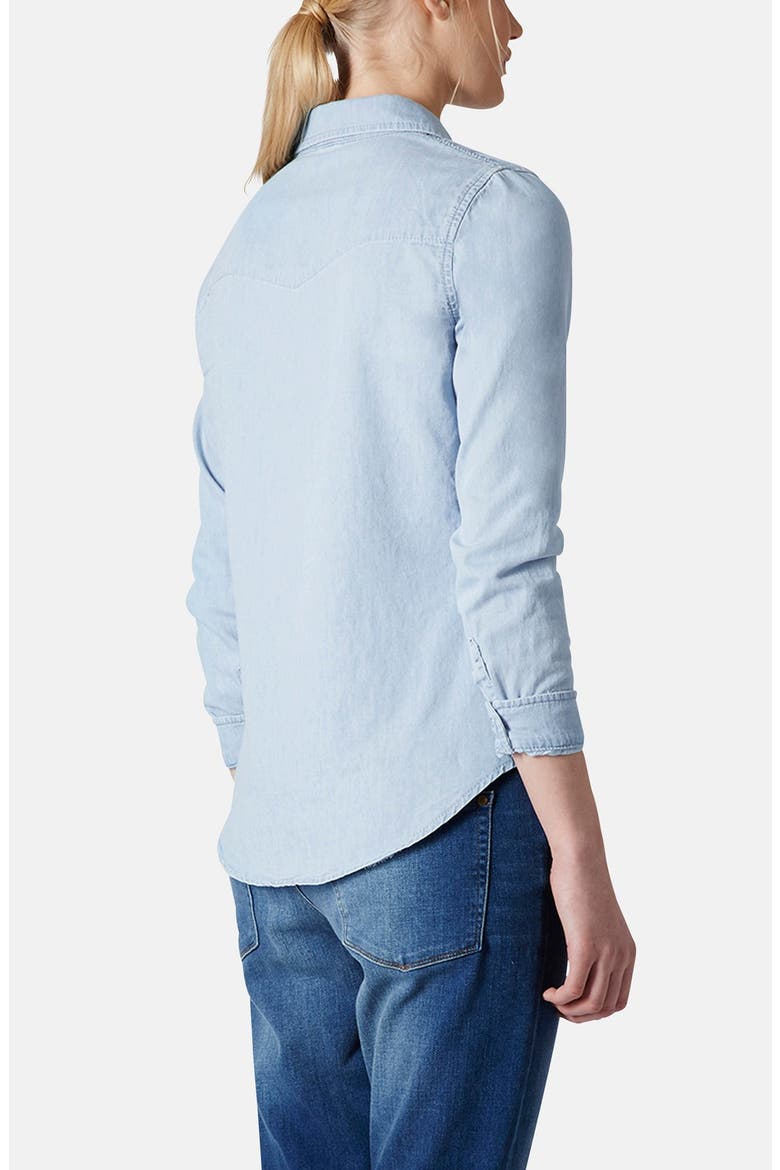 Chambray Western Shirt, Alternate, color, LIGHT DENIM