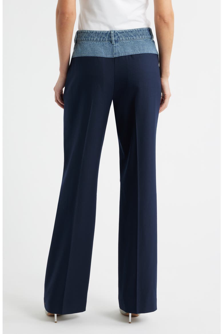 Poe Denim Contrast Pants, Alternate, color, NAVY