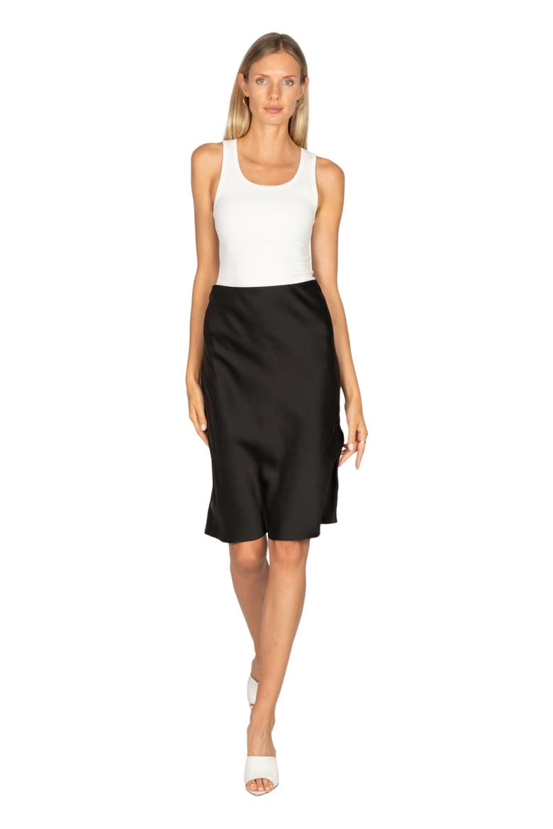 Lainey Midi Skirt, Alternate, color, BLACK