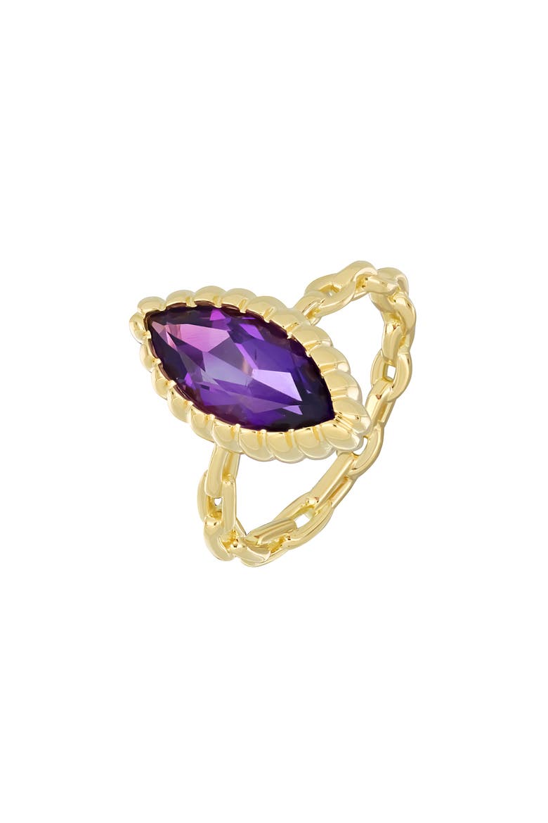 Iris 18K Gold Marquise Cut Amethyst Ring (Nordstrom Exclusive), Main, color, 18KY