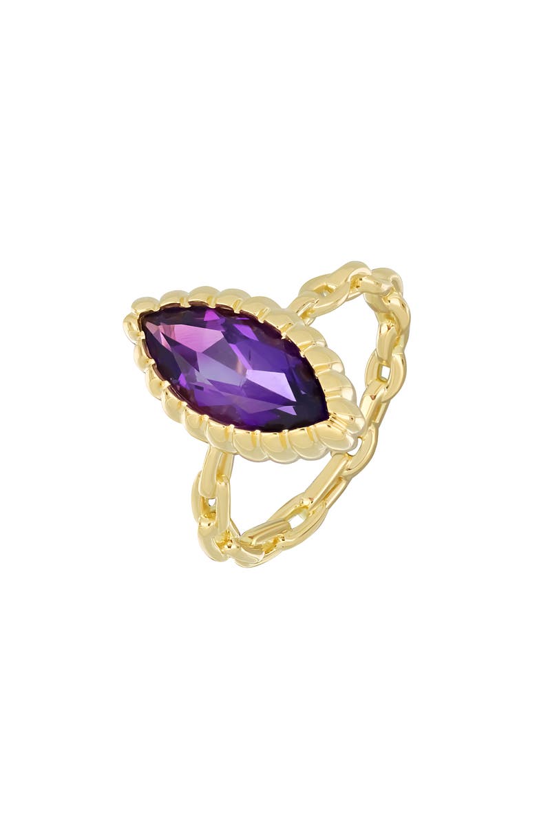 Bony Levy Iris 18K Gold Marquise Cut Amethyst Ring, Main, color, 18Ky