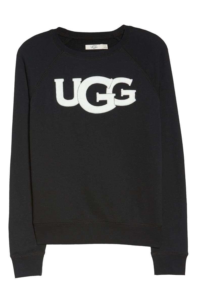UGG<sup>®</sup> Fuzzy Logo Sweatshirt, Alternate, color,