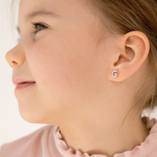 Shop In Season Jewelry Cubic Zirconia Letter Initial Earrings In Letter G