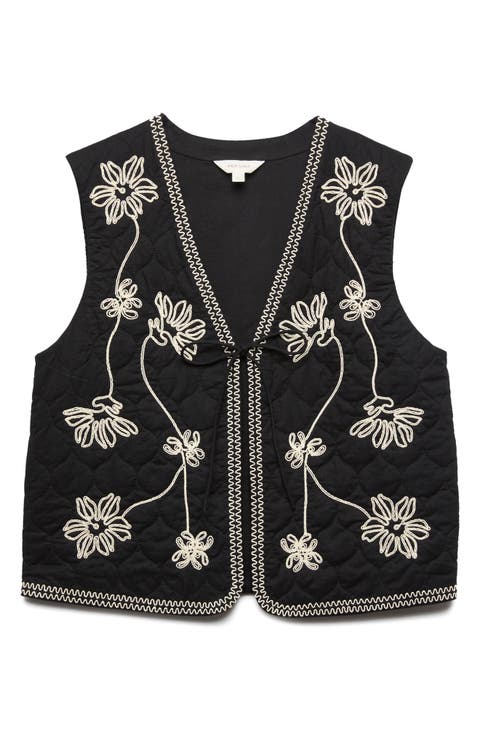 Embroidered Cotton Vest