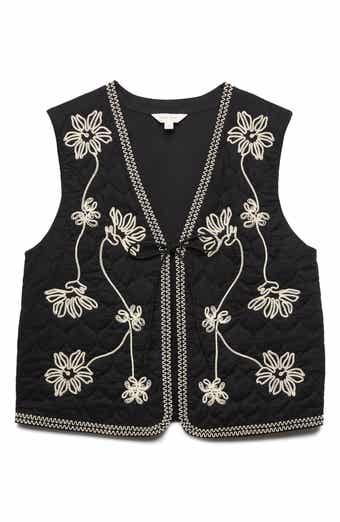 Embroidered Cotton Vest
