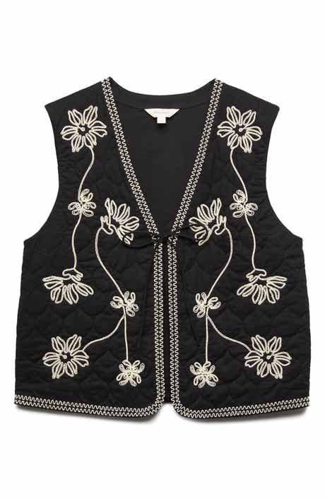 Embroidered Cotton Vest