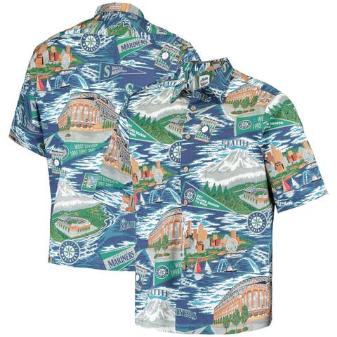 Men's Reyn Spooner Navy Seattle Mariners Scenic Button-Up Shirt