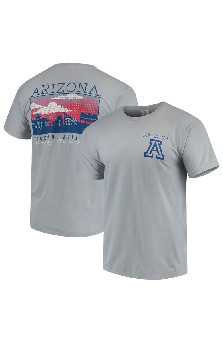 IMAGE ONE Men's Gray Arizona Wildcats Team Comfort Colors Campus Scenery T-Shirt, Alternate, color, 