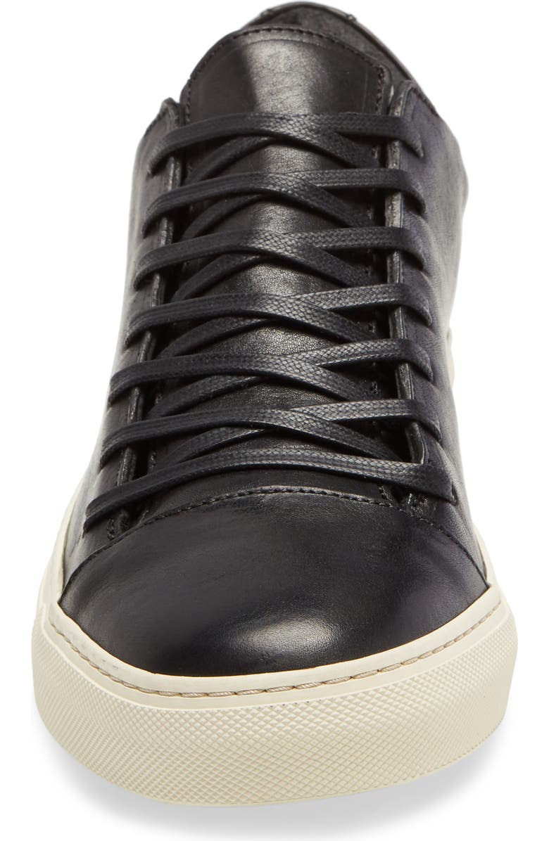 John Varvatos Reed Sneaker, Alternate, color, Black Leather