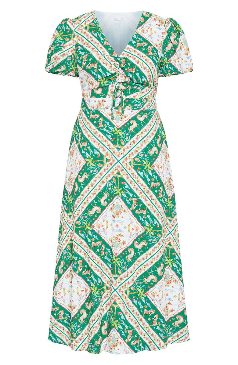 City Chic Aliya Floral Print Maxi Dress, Alternate, color, Prairie Scarf