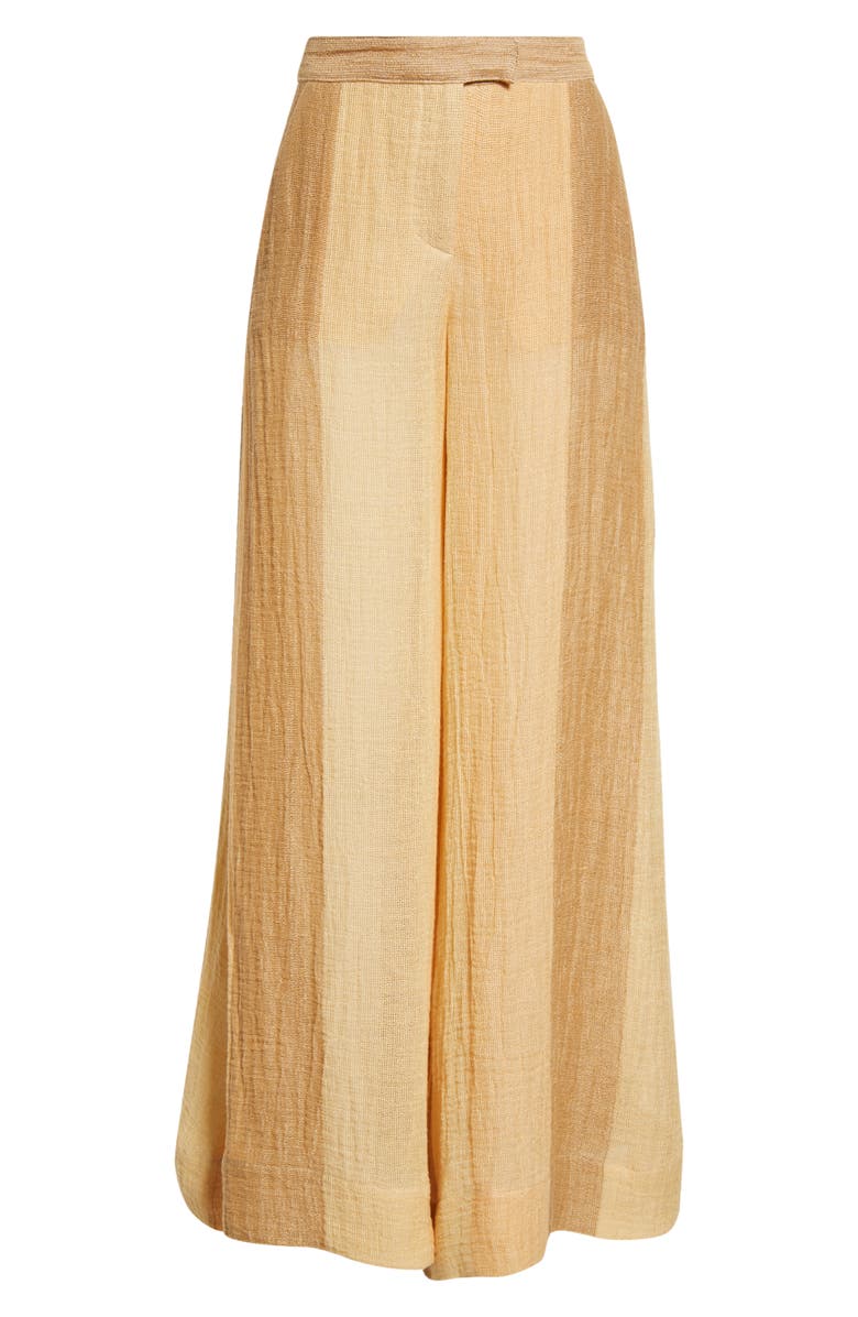 Lisa Marie Fernandez Wide Leg Linen Blend Pants, Alternate, color, 