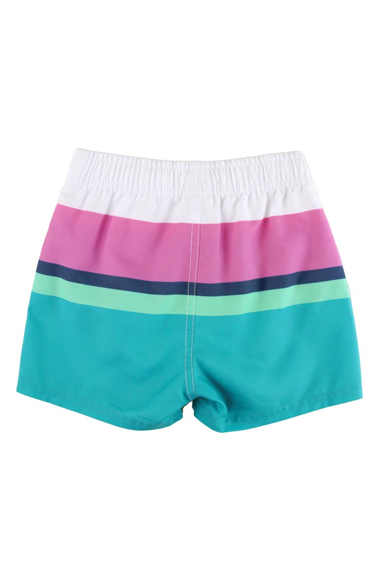 RuggedButts Kids' Stripe Swim Trunks, Alternate, color, White