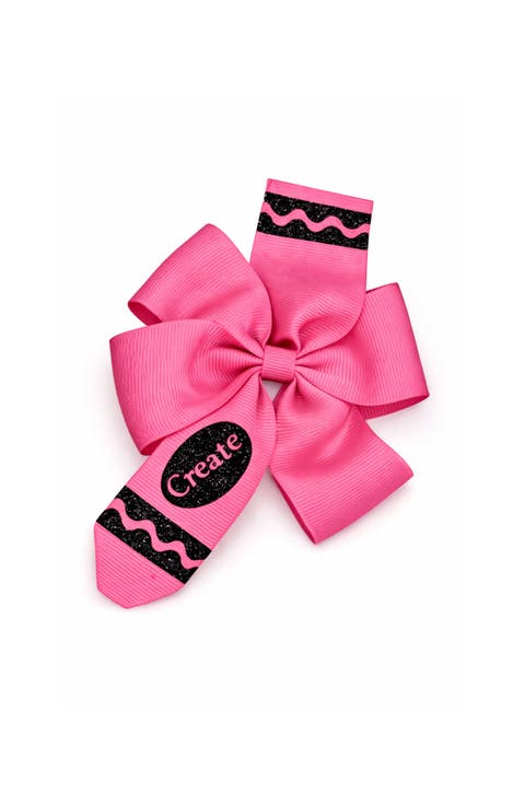 Crayon Back-to-School Hair Bow