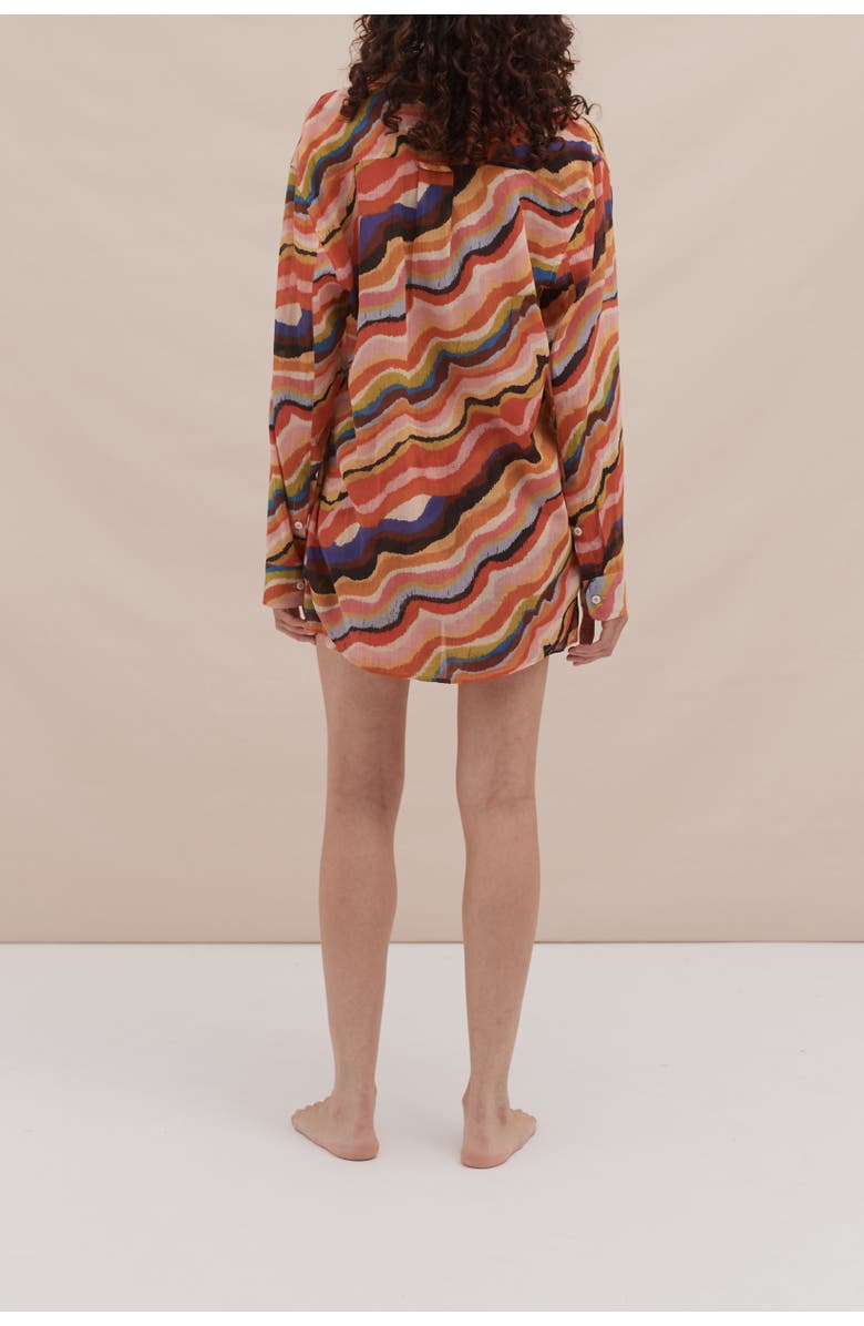 Desmond & Dempsey Lounge Shirt & Easy Short, Alternate, color, Tide Multi