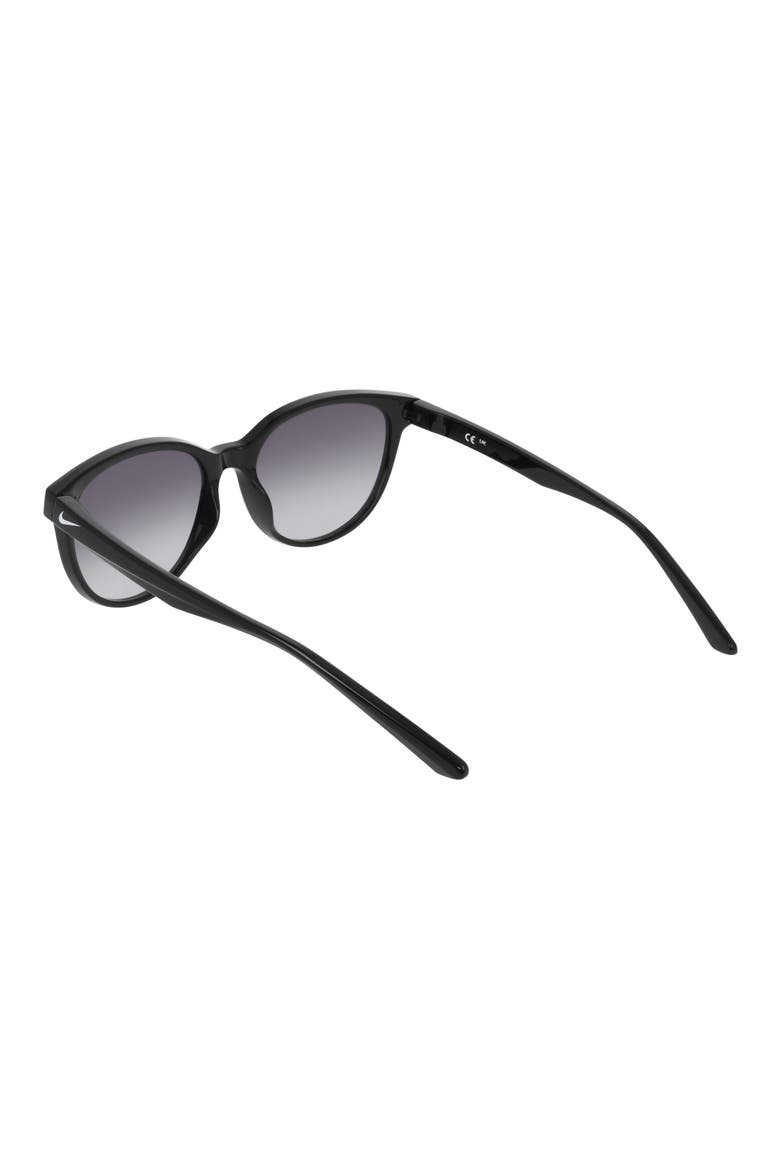 Vital Trend 55mm Gradient Round Sunglasses, Alternate, color, BLACK / SMOKE GRADIENT