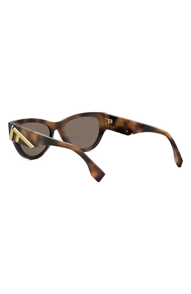 Fendi 'Fendi First 53mm Cat Eye Sunglasses, Alternate, color, Blonde Havana / Brown