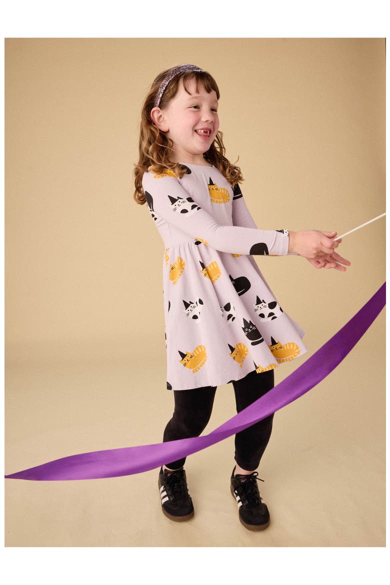 Printed Ballet Dress, Alternate, color, Cats in Hats