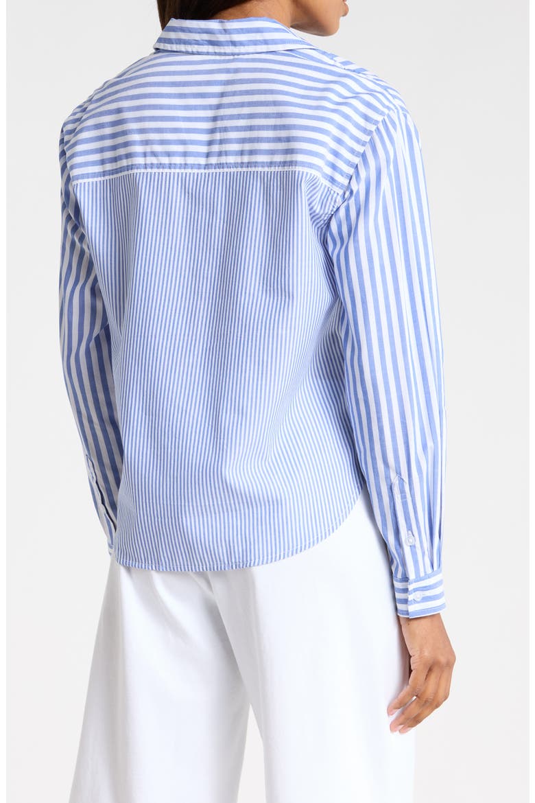 Lilah Long Sleeve Button Front Shirt, Alternate, color, LAKE STREAM