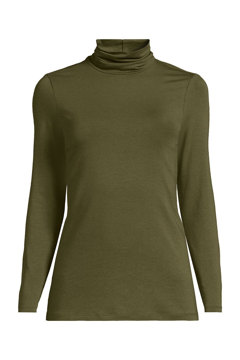 Lightweight Jersey Long Sleeve Turtleneck, Alternate, color, Olive Drab