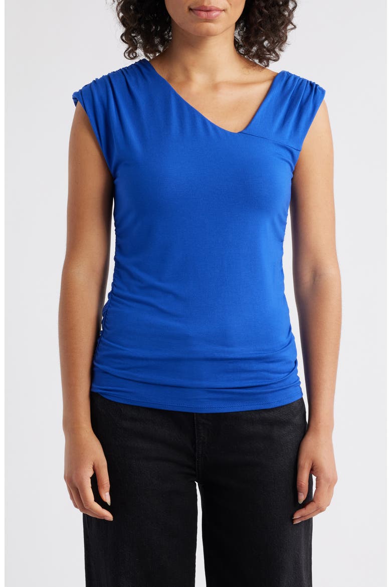 Asymmetric Drape Top, Main, color, ROYAL