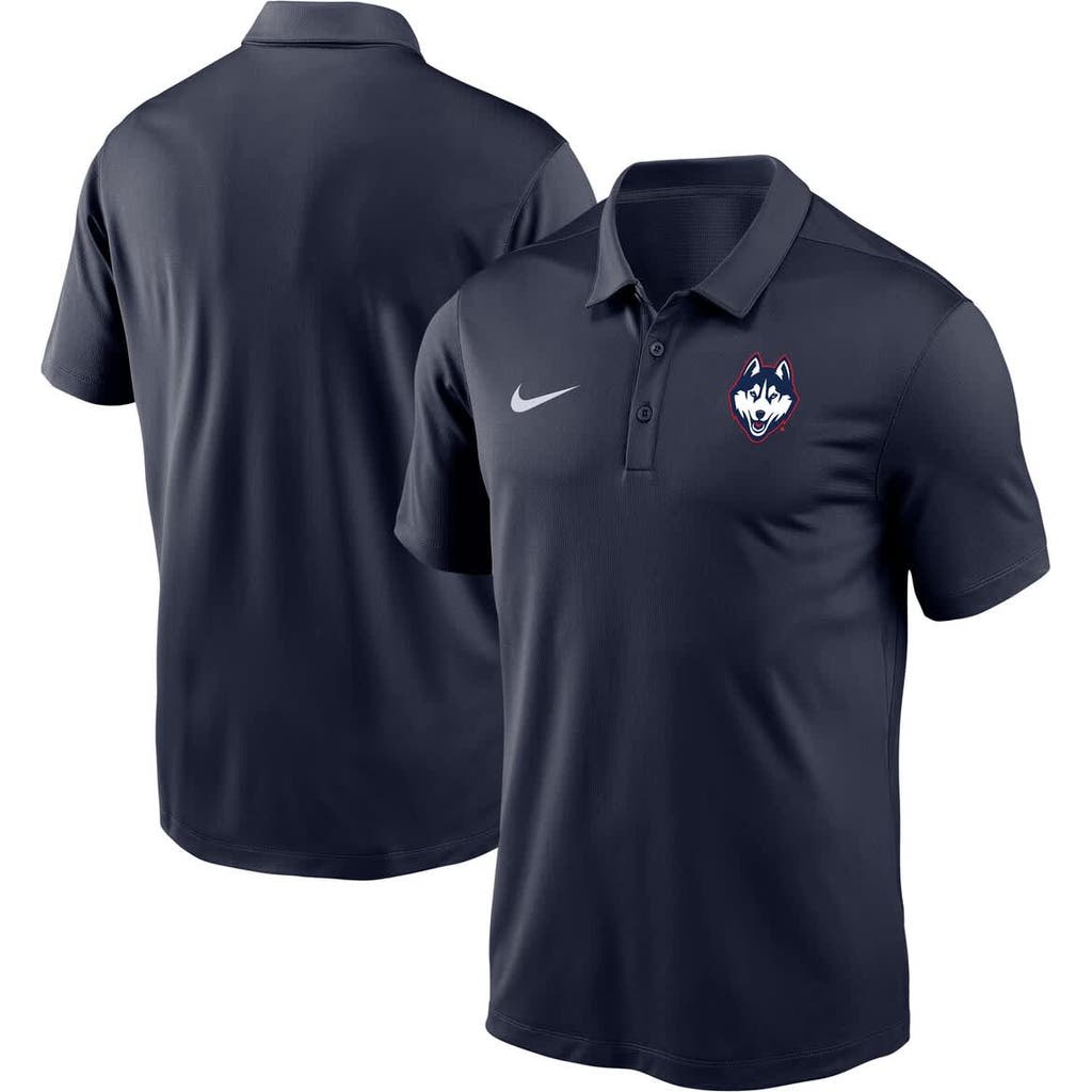 Nike Navy Uconn Huskies Victory Solid Performance Polo In Blue