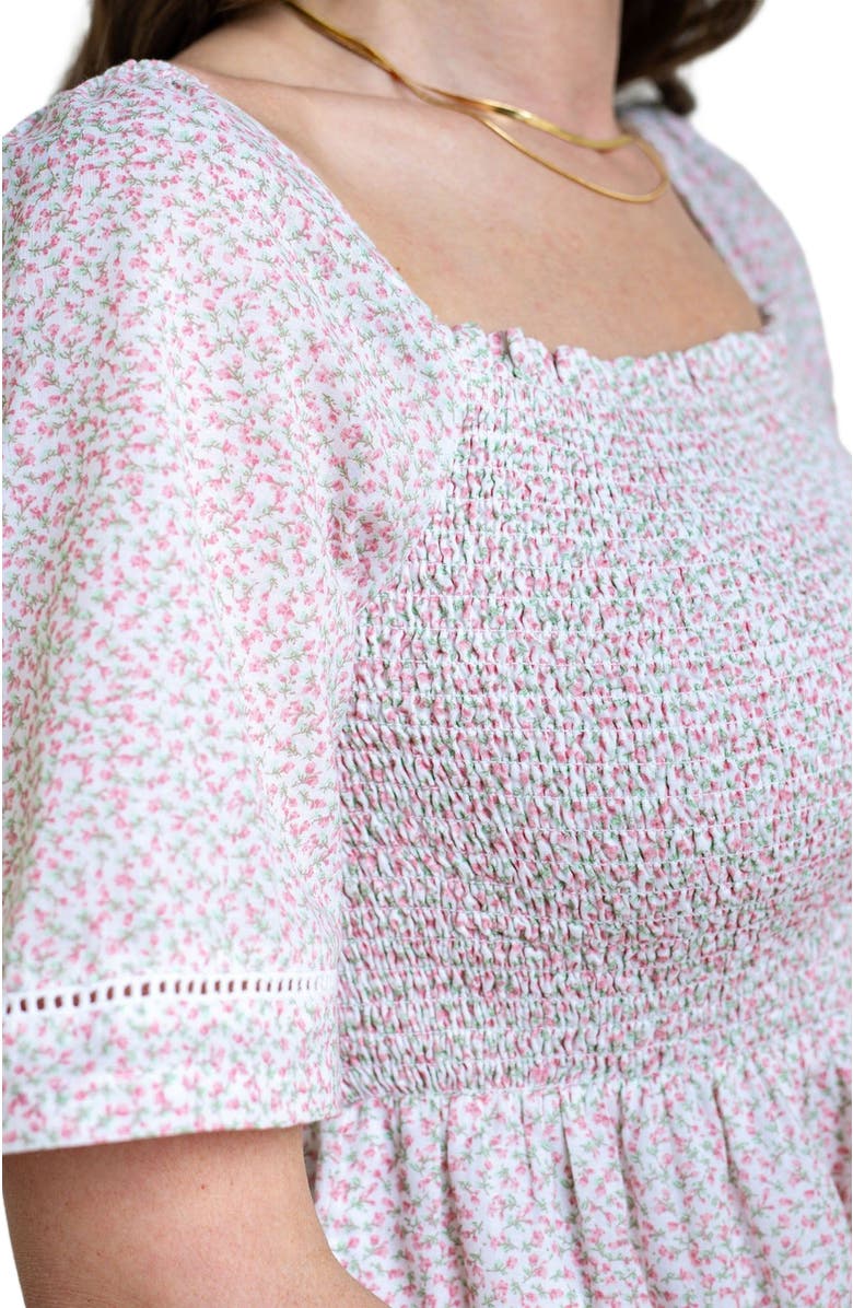 Hope & Henry Women's Organic Bell Sleeve Smocked Dress, Alternate, color, Vintage Petal Ditsy