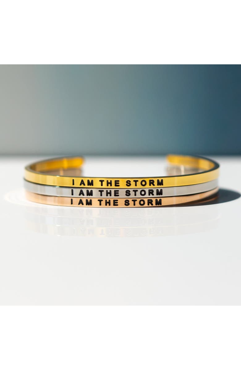 Mantra I Am The Storm bracelet, Alternate, color, Outside - Yellow Gold
