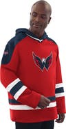 STARTER Men's Starter Red/Navy Washington Capitals Hockey Pullover Hoodie