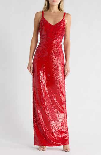 L'AGENCE Karma Sequin Column Dress