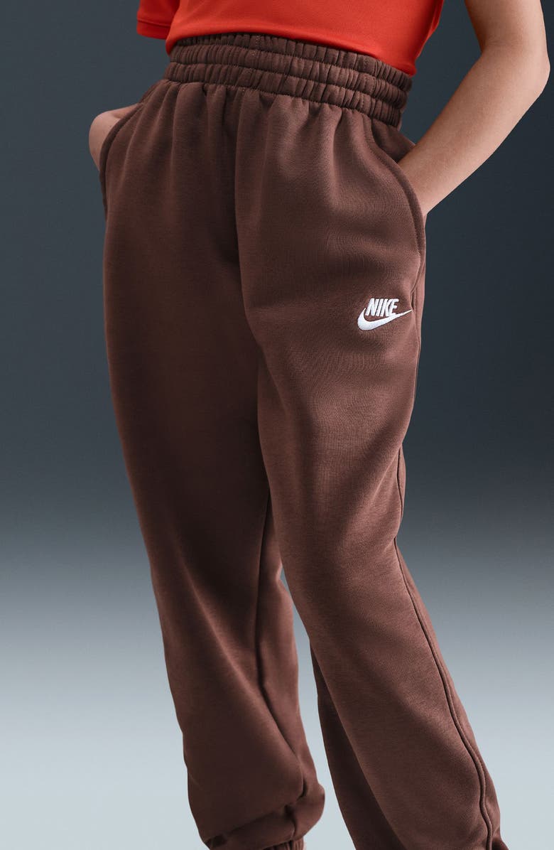Nike Kids' Sportswear Club Fleece Sweatpants, Alternate, color, Fauna Brown/ Brown/ White