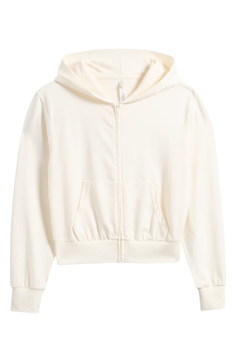 SKIMS Cotton Jersey Zip-Up Hoodie, Alternate, color,
